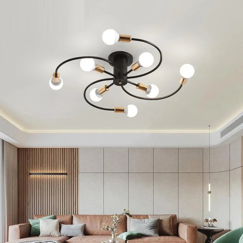 Fan Chandelier – Black * Gold – (Code:063)