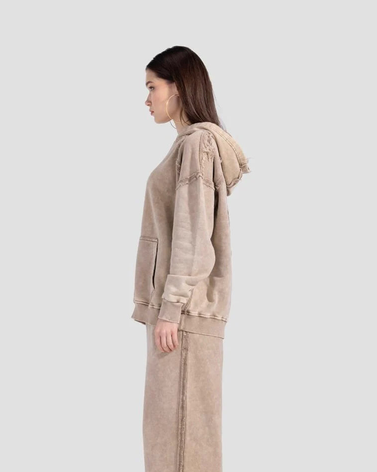 Washed beige Hoodie