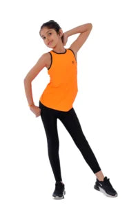 Girls’ Orange Sports T-Shirt – Comfortable, Breathable Design