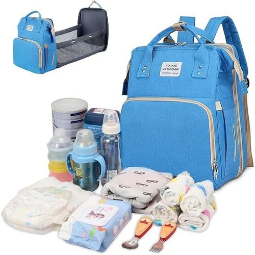 Mommy Baby Bag Mammies Open Bed Blue