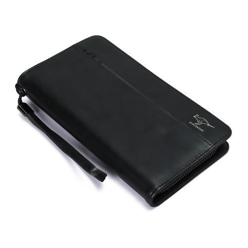 Kangaroo Men Handbag BLACK Color With Outer Pocket For Mobile Phone