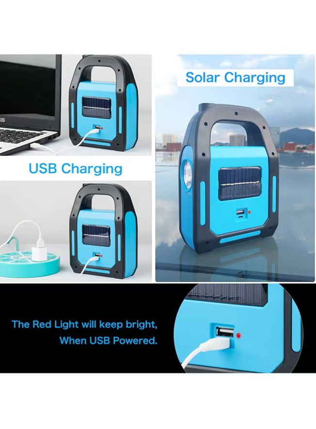 Generic Camping Picnic Solar Charging Flashlight Multicolour