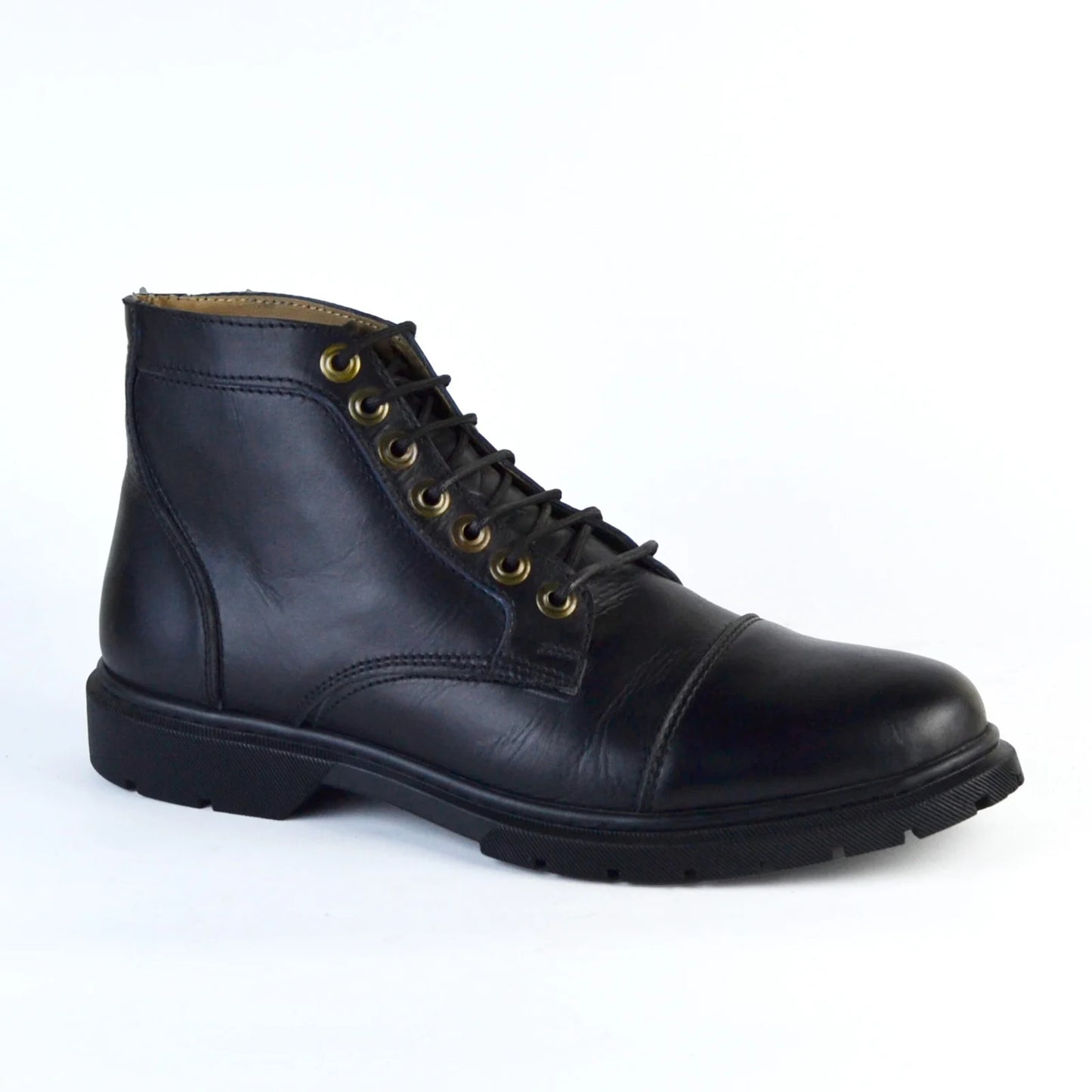 Leather Derby Halfboot – 9001 Black