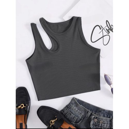 Martina Store Women's T-shirt Made Of Ribbed Cotton -Orange.