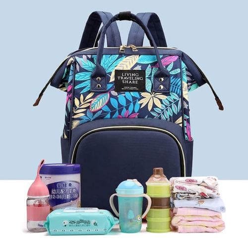 Mami Baby Diaper Bag In A Plain Navy Blue Color