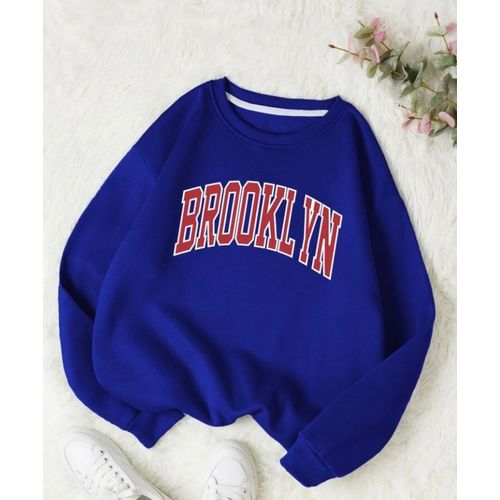 Martina Store Stylish Women Hoodie Round Neck - Blue