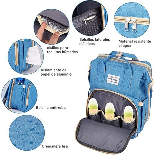Mommy Baby Bag Mammies Open Bed Blue