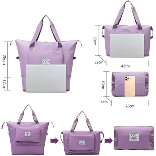 Best Selling Expandable Travel, Shopping, Gym Bag Light Purple