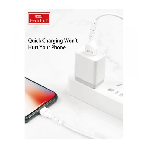 Earldom 1M White USB Type-C Cable - Fast Charging & Data Transfer for Smartphones, Tablets, Laptops & More