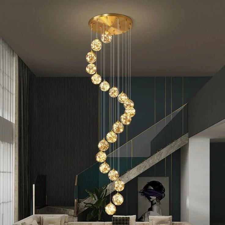 LED Tray Chandelier 50 cm – Gold Glossy – (Code:509)