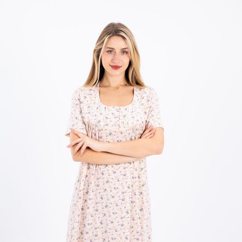 Zecotex Summer Nightgown / Half-sleeved Summer Abaya / Printed Abaya / Cotton Abaya / Reception Abaya