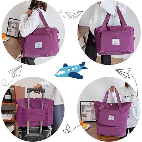 Best Selling Expandable Travel, Shopping, Gym Bag Dark Purple