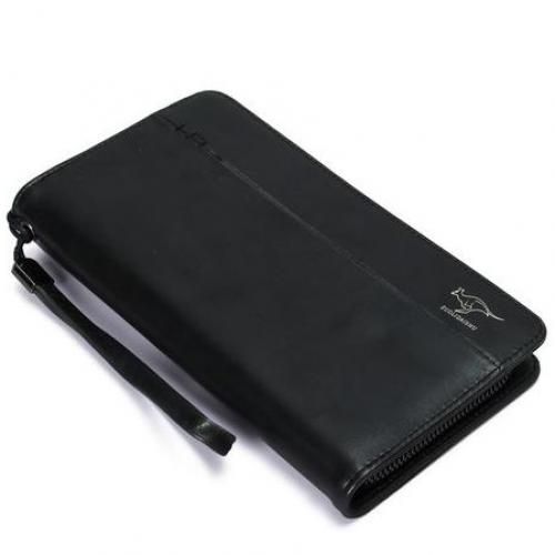 A Modern And Very Chic Kangaroo Wallet In Black Color