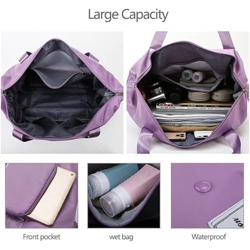 Best Selling Expandable Travel, Shopping, Gym Bag Light Purple