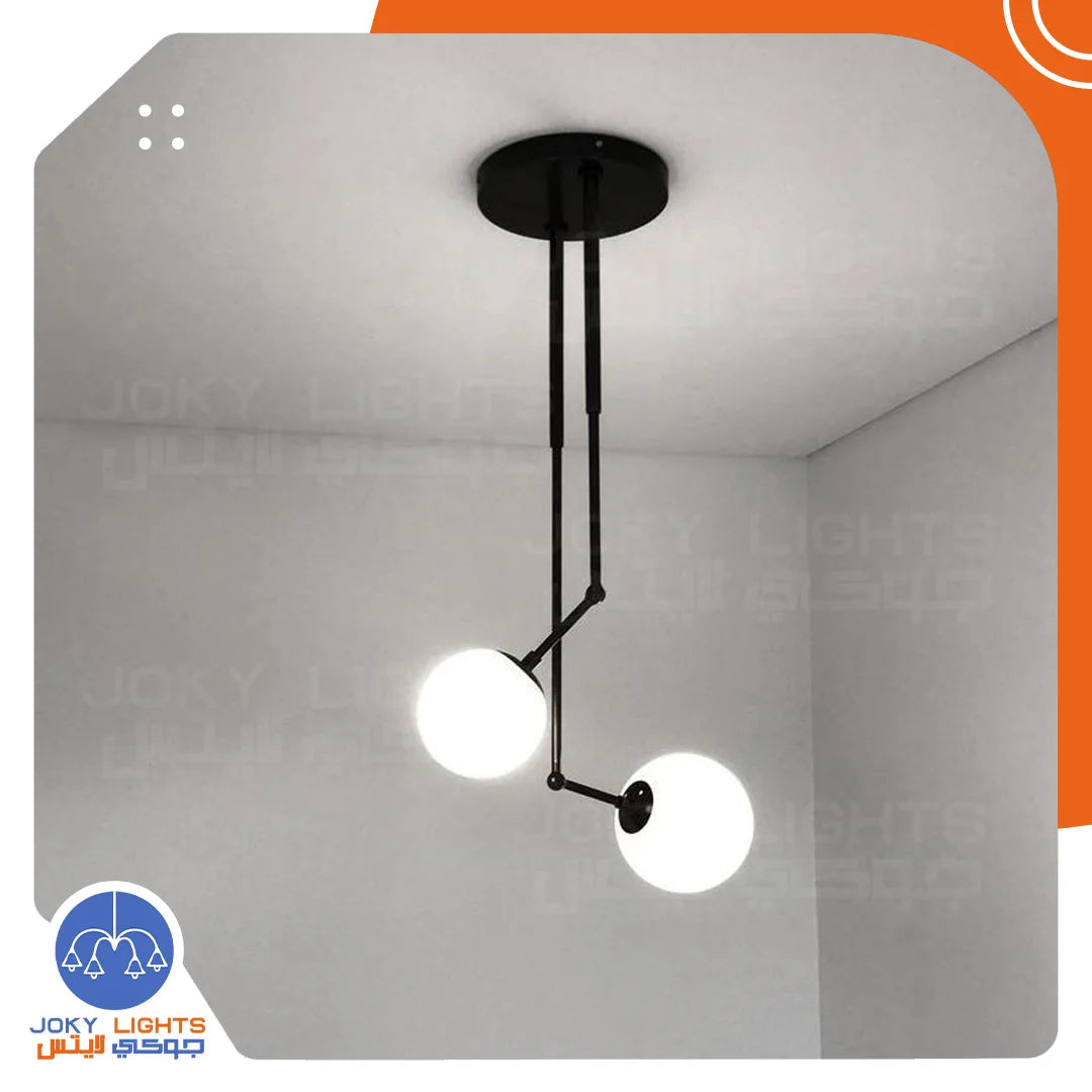 2-arm movable pendant - black (code:313)