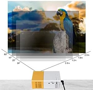 400 Lumens Full HD Native 1080P Led Projector,Short Throw, Remote, 20-60 Inches Projection Size for Home Theater, Classroom and Small Office Use