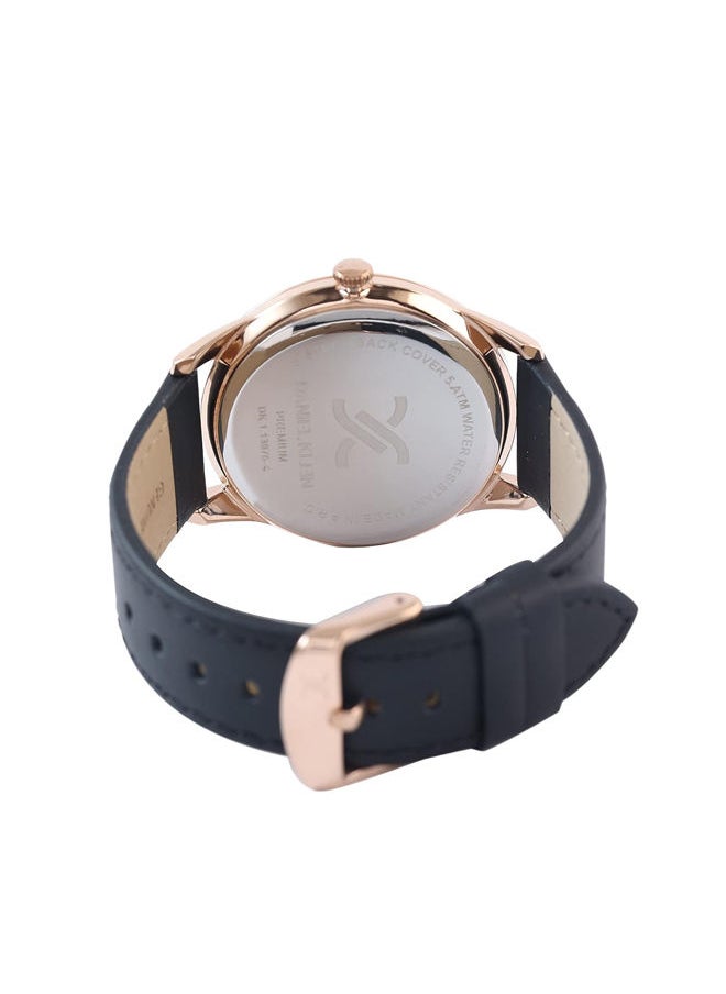 Leather Analog Watch DK.1.13076-4