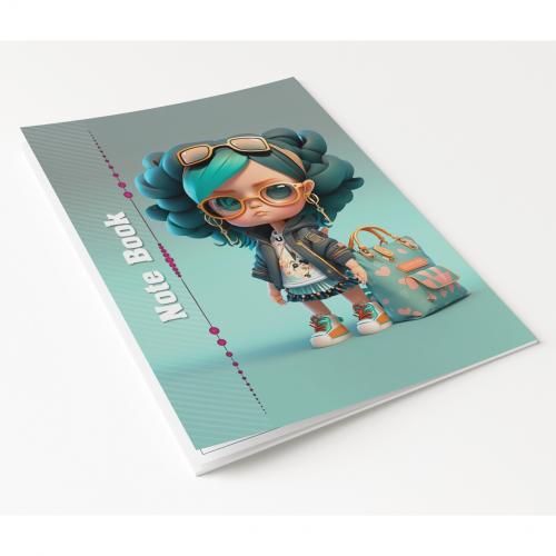 80 Sheets Notebook Lined 70 Grm Set 6 Pcs - A4 Size