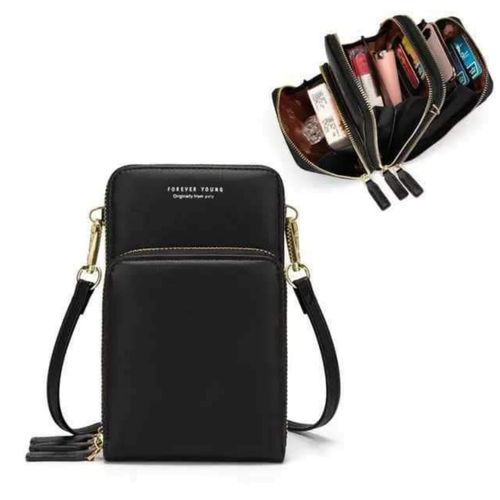 Trendy, Modern Crossbody Bag For Women, Black