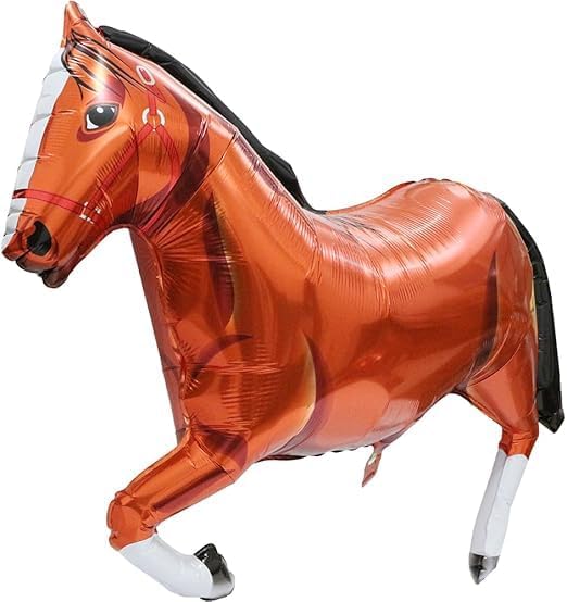 4 Pcs Horse Balloons Horse Balloons Aluminum Foil Balloons Perfect for Horse Theme Party Decorations, Such as Birthday Party, Baby Shower, Cowboy Party.
