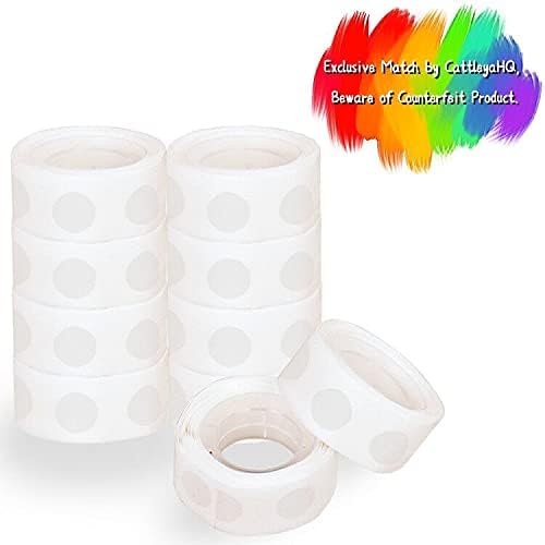CattleyaHQ 1000 Pieces Points Glue,Balloon Invisible Double Sided Dot Adhesive,10 Rolls (100 Pieces per roll) Tapes For Wedding Birthday Party Balloon DIY Decoration