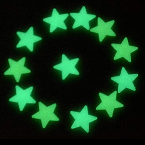 Generic 100pcs Luminous yellow star wall stickers for livingroom glow in the dark festival home decoration