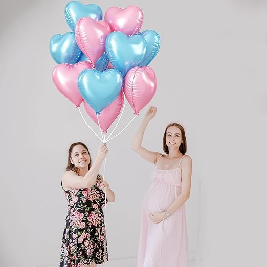 46 Pcs Pastel Blue and Pink Balloons Set, Made of High Quality Latex Material, Attractive Designs for Baby Shower Birthday Party