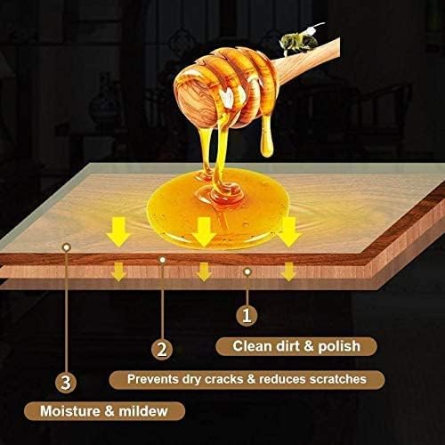 Wood Seasoning Natural Beeswax Cleaner and Polish for Furniture, Floor, Tables, Cabinets - Pack of 2