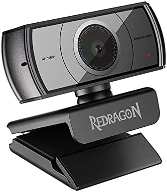 Redragon - GW900 Apex (1080P-30FPS) Auto Focus Webcam - Built-in Dual Microphone - Tripod Included