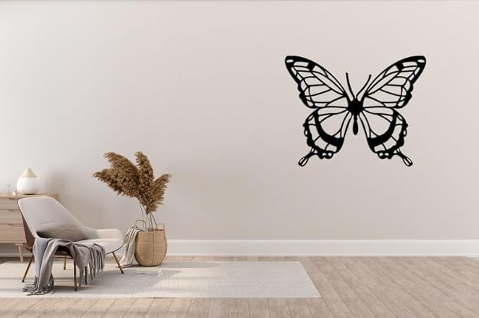 Home Gallery butterfly Wood Wall art 75x60 Black H01647