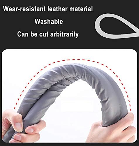 Door Draft Excluder (2 Pack), Upgraded Durable Leather Double Sided Door Foam Draft Excluder Tape SoundProof Sweep Stopper Weatherstrip, for Carpet Window Door Gap Seal
