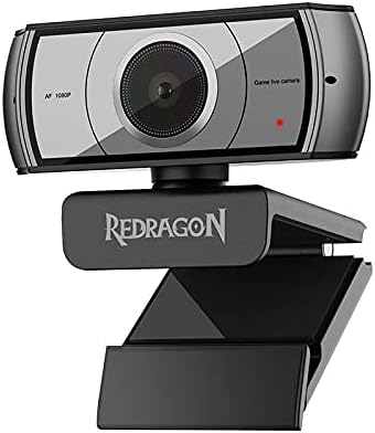 Redragon - GW900 Apex (1080P-30FPS) Auto Focus Webcam - Built-in Dual Microphone - Tripod Included