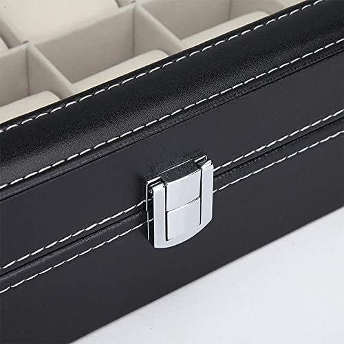 WATCH ORGANIZER-LEATHER-BLACK-12 SLOTS