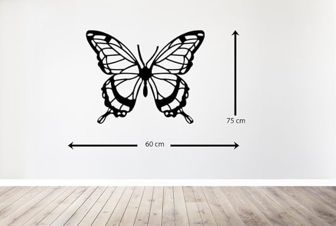 Home Gallery butterfly Wood Wall art 75x60 Black H01647