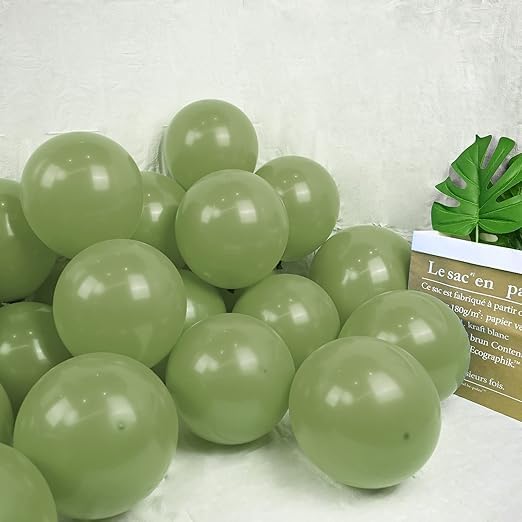 12 Inch Olive Green Balloons - Pack of 70 Perfect for Wedding Decorations, Jungle Theme Kids Party, Birthday, and Other Festive Events These Balloons Add a Touch