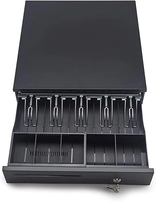 Dotpot Smart Cash Drawer Metal, for Point of Sale (POS) System, 5 Cash/5 Coin, Cash Drawer Multicolor