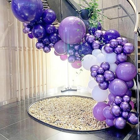 High Quality Blue Latex Balloons, 12 Inch Perfect for Birthday Party, Wedding, Special Event Decoration, Air or Helium Inflatable Balloons Contains 100 Balloons (Mauve Nickel Chrome)