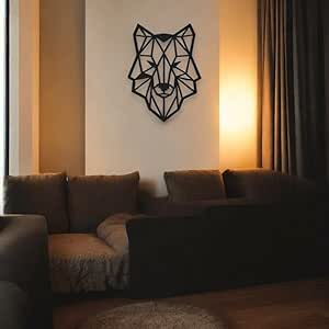 Wooden Wolf Head Wall Art:Laser Cut Unleash the Wild Spirit of Your Home Décor (23x30cm)