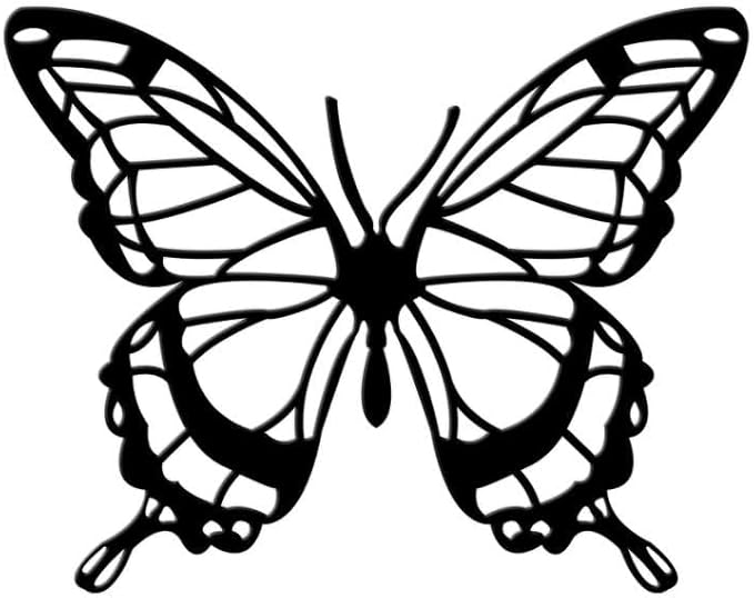 Home Gallery butterfly Wood Wall art 75x60 Black H01647