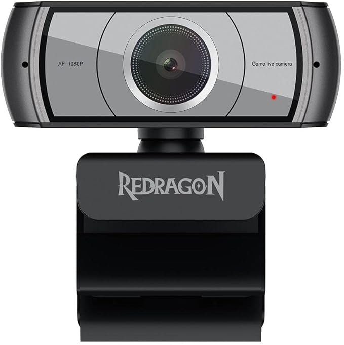 Redragon - GW900 Apex (1080P-30FPS) Auto Focus Webcam - Built-in Dual Microphone - Tripod Included