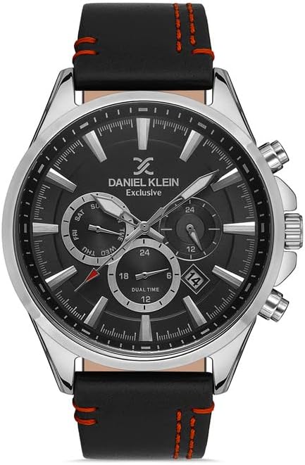 DANIEL KLEIN Leather Chronograph Watch DK.1.13278-1