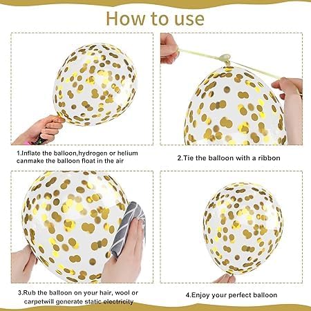 White Rose Gold Balloon Garland Kit - 50 Pcs Elegant Party Decorations with Shiny Gold Dots - Perfect for Birthday, Wedding