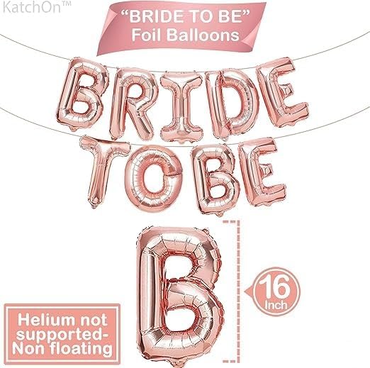 Rose Gold Bride To Be Balloons - Bride To Be Decorations | Bride Balloons for Bachelorette Party Decorations | Bridal Shower Balloons for Rose Gold Bridal Shower Decorations