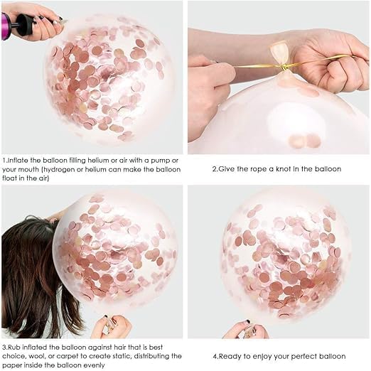 Rose Gold Foil Latex Balloons 60pcs 12 Inch White Gold Foil Balloons Rose Gold Foil Balloons for Decoration Use Perfect for Party Decoration