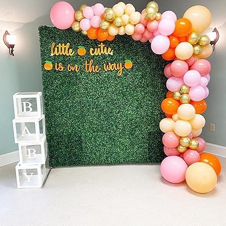 Premium Balloon Bouquet - Mix of Gold, Orange, and Pink Glitter - Perfect Party Decoration for Holidays and Special Occasions