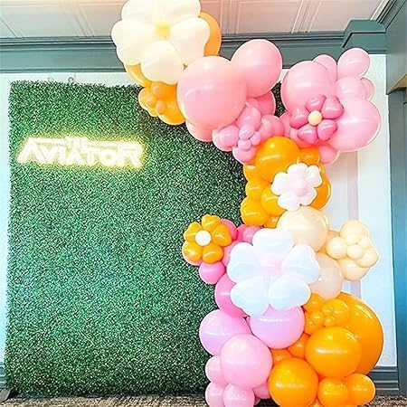 Premium Balloon Bouquet - Mix of Gold, Orange, and Pink Glitter - Perfect Party Decoration for Holidays and Special Occasions