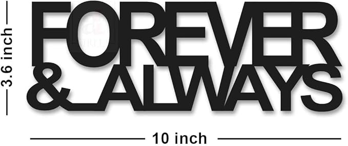 Art street forever & always mdf plaque painted cutout ready to hang home dcor, wall dcor, wall art