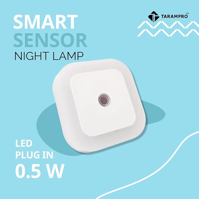 0.5 W LED Night Lamp Automatic Sensor Smart LED Night Light for Kids Elderly Bedroom Plug Type – Pack of 1 (White)