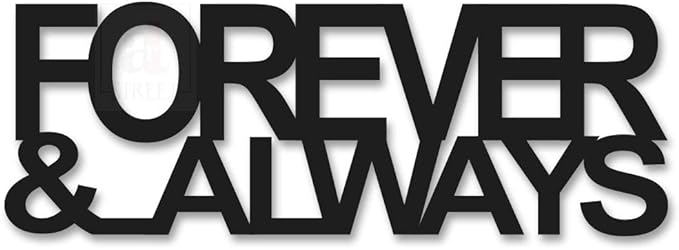 Art street forever & always mdf plaque painted cutout ready to hang home dcor, wall dcor, wall art