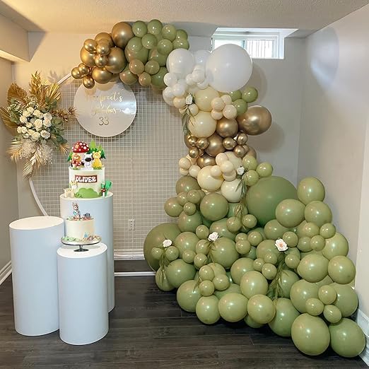 12 Inch Olive Green Balloons - Pack of 70 Perfect for Wedding Decorations, Jungle Theme Kids Party, Birthday, and Other Festive Events These Balloons Add a Touch